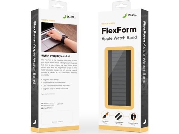 JCPal FlexForm rem til Apple Watch Gray/Yellow (38/40/41 mm)