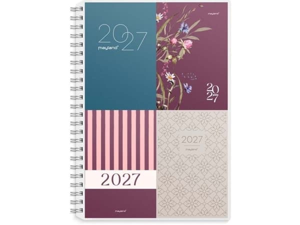 A5 veckokalender tvärformat med 4 illustrationer 2027