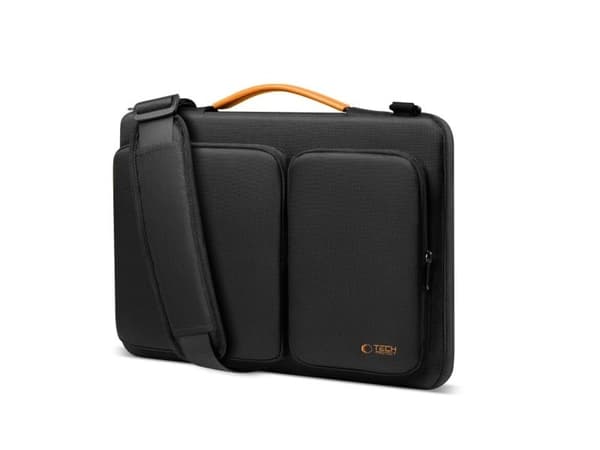Tech-Protect Defender PC-veske 13–14 - svart og oransje