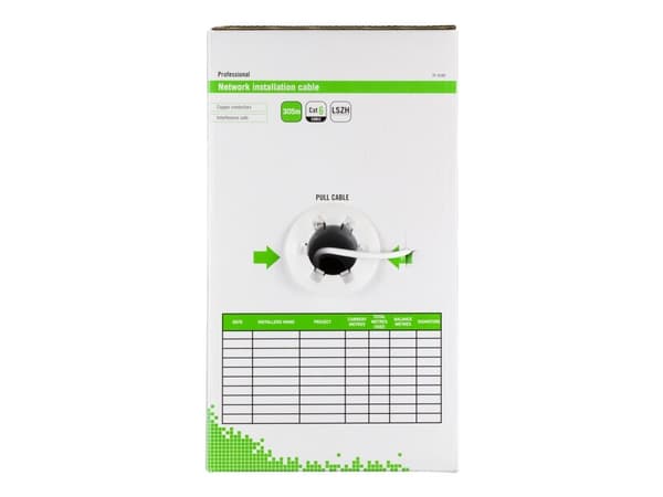 DELTACO - Bulkkabel - 305 m - UTP - CAT 6 - vit