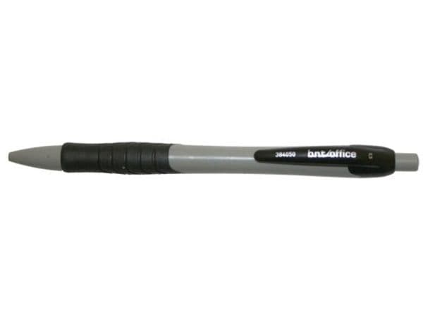Pencil BNT 0,5mm lysgrå/sort m/gummi greb og viskelæder - (12 stk.)