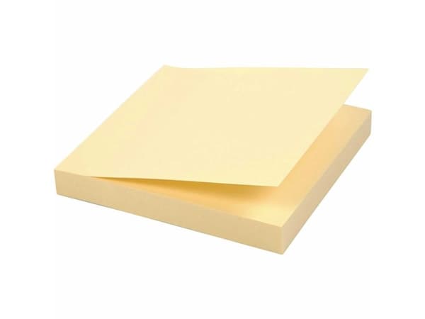 Notes, Q-Line, gul, 76x76mm pakke a 12 stk