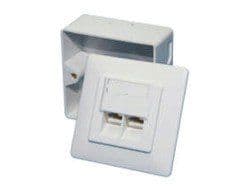 MicroConnect - Monteringsplatta - CAT 5 - RJ-45 X 2