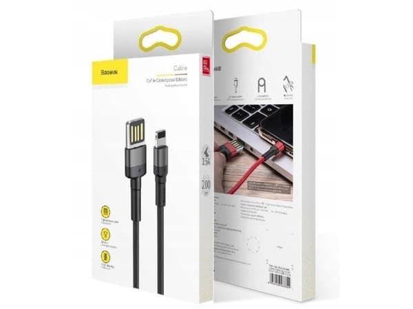 Baseus CALKLF-GG1, 1 m, Mini-USB A, USB C.Micro USB A/Lightning, USB 2.0, Sort, Grå
