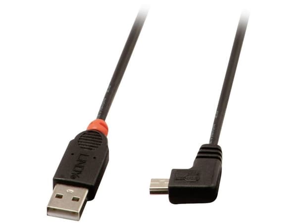 Lindy USB2.0 A/Mini-B 90 Degree 0.5m