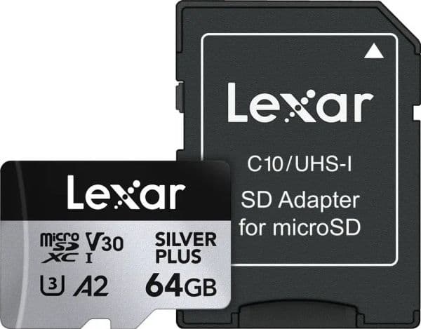 Lexar Professional SILVER PLUS microSDXC UHS-I-kort 64 GB