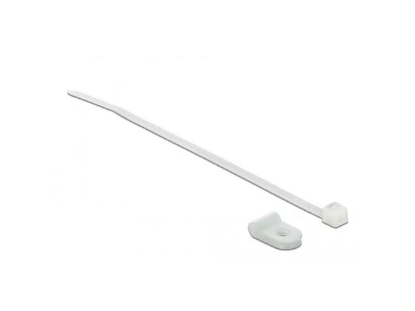 Delock - Kabelbinder - 10 cm - vit