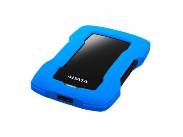 ADATA HD330 - Harddisk - 1 TB - ekstern (bærbar) - USB 3.1 - 256-bit AES - blå