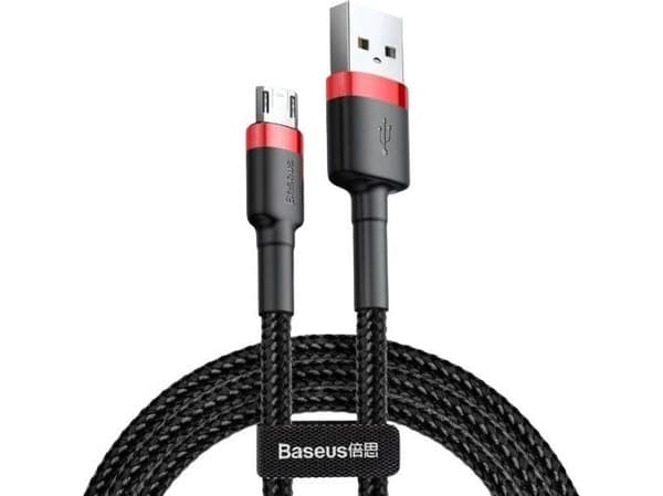 Baseus Cafule, 2 m, USB A, Micro-USB A, Sort, Rød