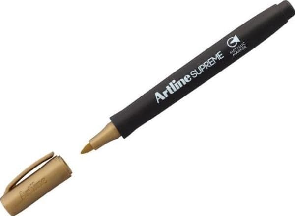 Permanentpenna Supreme metal. guld ARTLINE