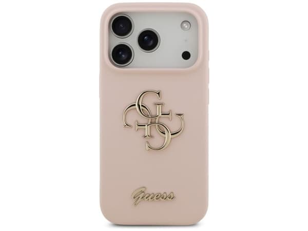 Guess silikone Big 4G script-deksel til iPhone 17 Pro - Rosa
