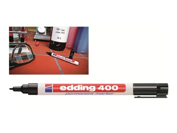 edding 400 - Markør - permanent - sortering - 1 mm