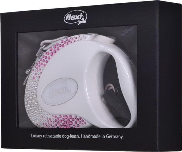 Flexi FLEXI hundkoppel GLAM M / storlek M COMPOSITION pärlemor vit