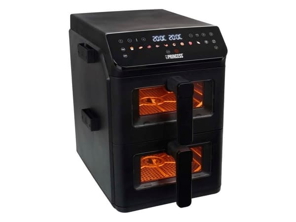 Princess 182490 Double Stack Airfryer 2x5.6L 3kW Sort