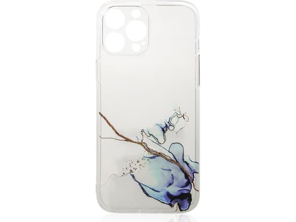 Marble-deksel til iPhone 12 Pro gel-deksel marmorblå