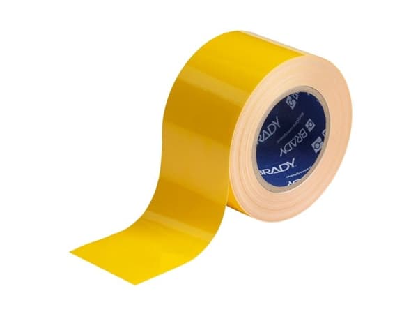 Brady B-514, gul, polyester, -18 °C, 60 °C, 30,48 m, 76,2 mm