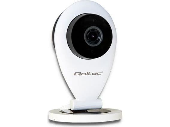 Qoltec 50226, IP-säkerhetskamera, inomhus, Trådlös, AK3918, Bord, Vit