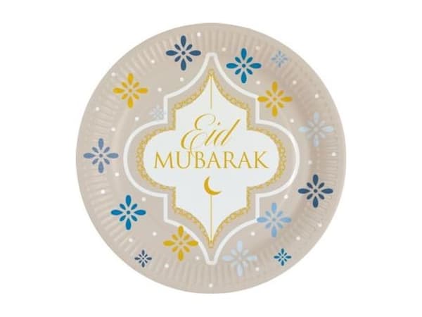 Paptallerkner Eid Mubarak 23 cm