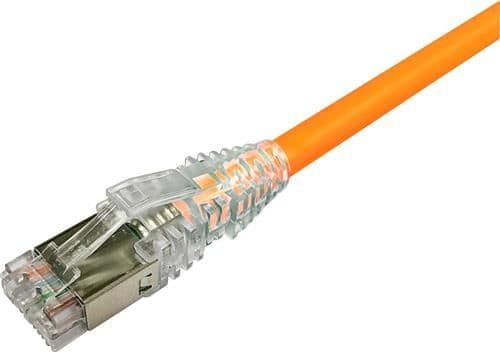 NETCONNECT patchkabel Kat 6A S/FTP PiMF, 0,5 m orange, LSZH