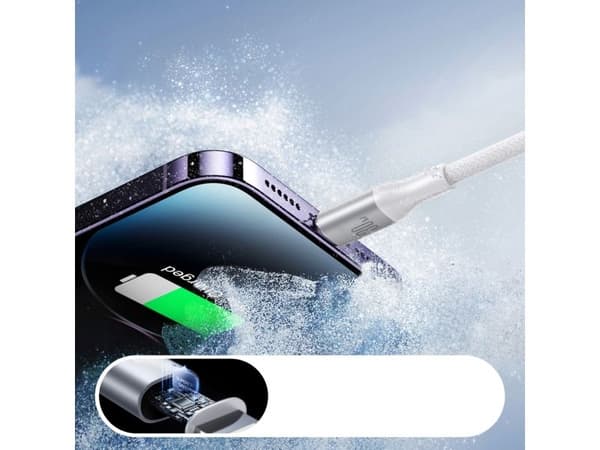 Joyroom S-A28 Flash Series 30W USB-C till Lightning-kabel 2 m - vit