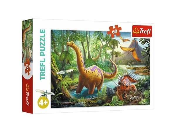 Trefl 5900511173192, 60 styck, Dinosaurier, 4 År