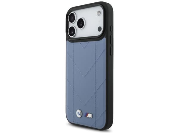 BMW M Quilted Logo MagSafe Case for iPhone 17 Pro Max - Blue