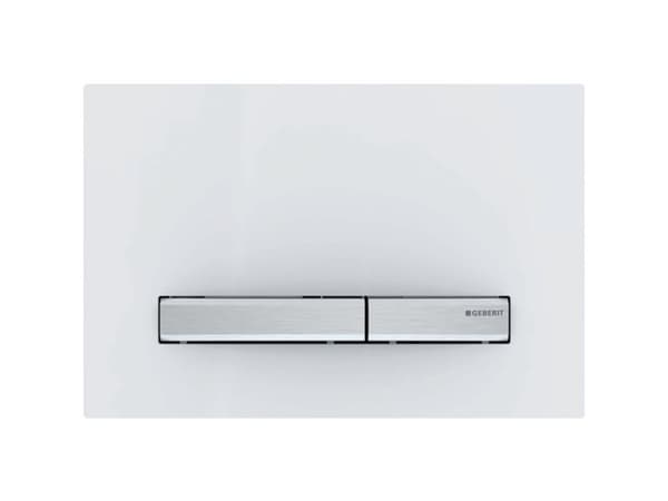 Geberit Sigma 50 betjeningsplade i hvid/krom