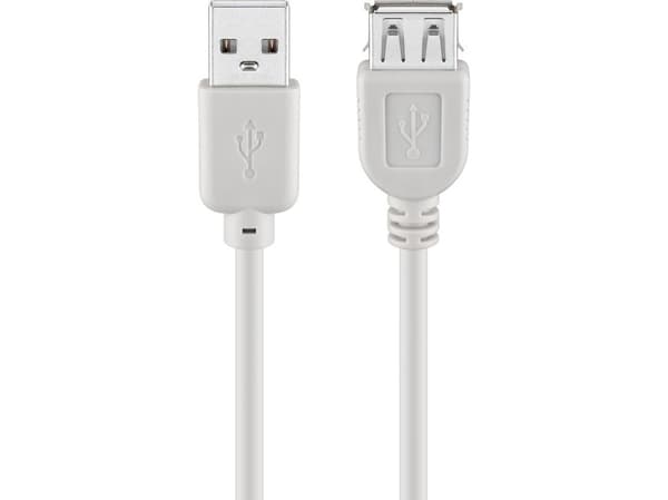 PremiumCord KUPAA3, 3 m, USB A, USB A, USB 2.0, 480 Mbit/s, Grå