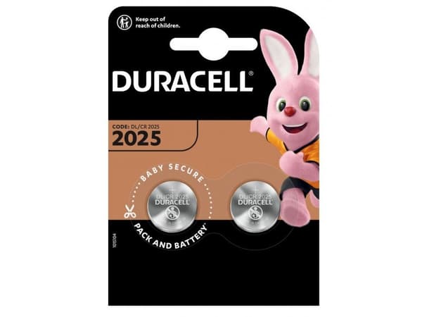 Duracell-batterier CR2025, 2 st