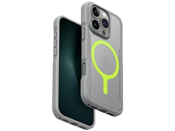Uniq Combat Active Magclick lade-deksel til iPhone 16 Pro - grå