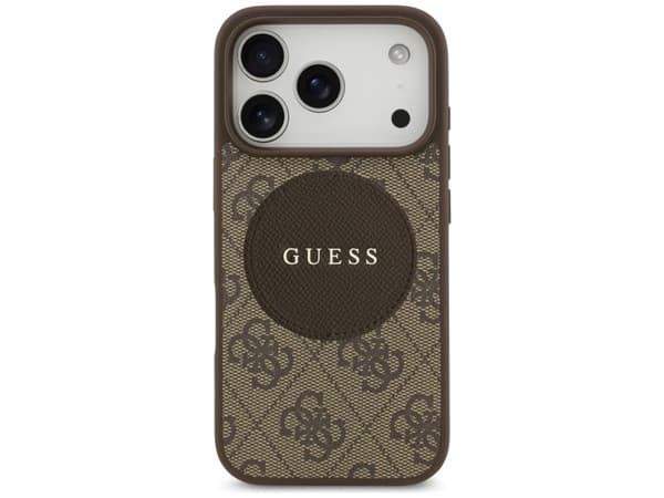 Guess 4G Circle Classic-logo MagSafe-etui til iPhone 17 Pro - brun