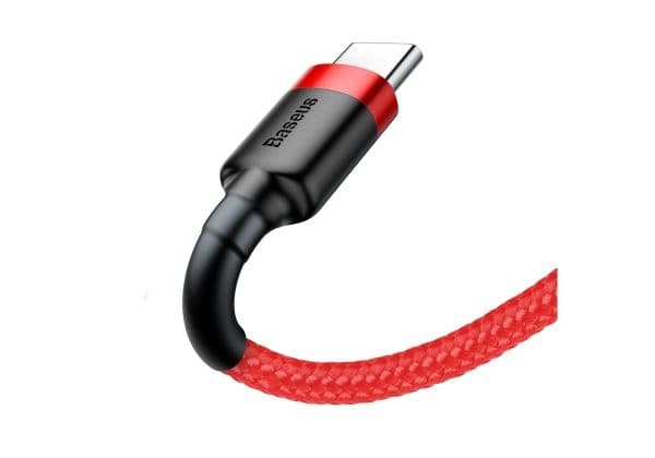 Baseus Cafule - USB-kaapeli - USB (han) til USB-C (han) - USB 2.0 - 9 V - 3 A - 0,5 m - rød