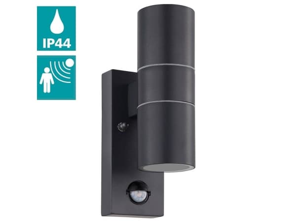 EGLO RIGA 5 UDE veggsensor 2x3W IP44 antrasitt