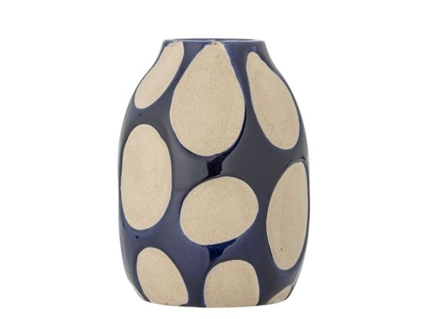 BLOOMINGVILLE Bashir vase blå steintøy