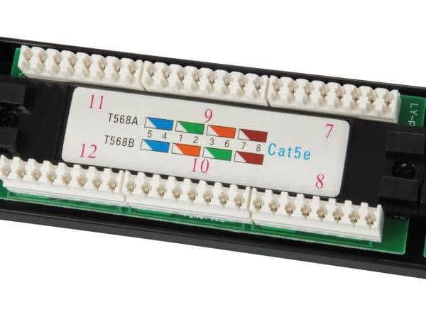 Equip 235325, Cat5e, Sort, Reolmontering, 1U, CE, 482,6 mm
