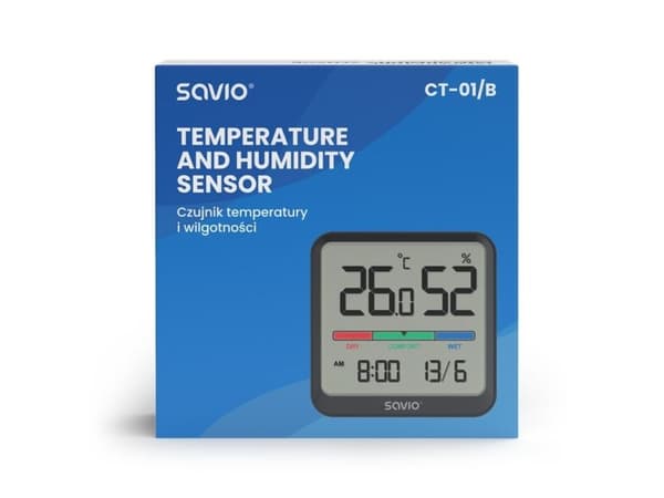 Savio CT-01/B, Innendørs, Temperatursensor, Frittstående