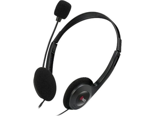 C-TECH hörlurar med mikrofon MHS-03E, svarta