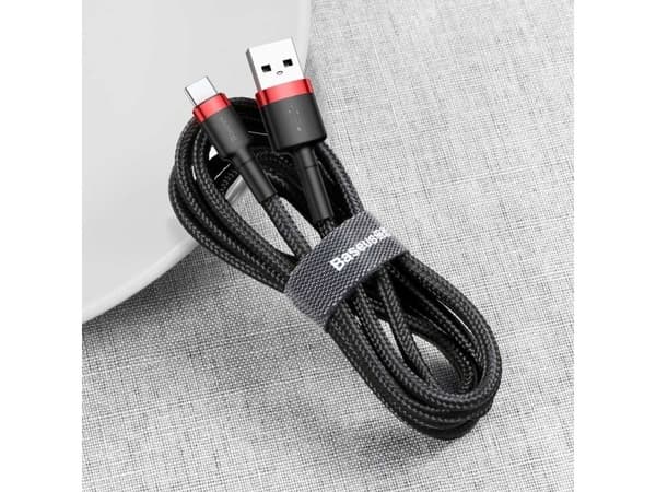 Baseus CATKLF-A91, Musta, USB A, USB C, 0,5 m, Hanstik
