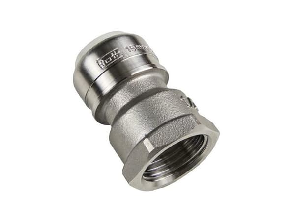 Liitin QuickPush 15 x 1/2'' holkki 316L
