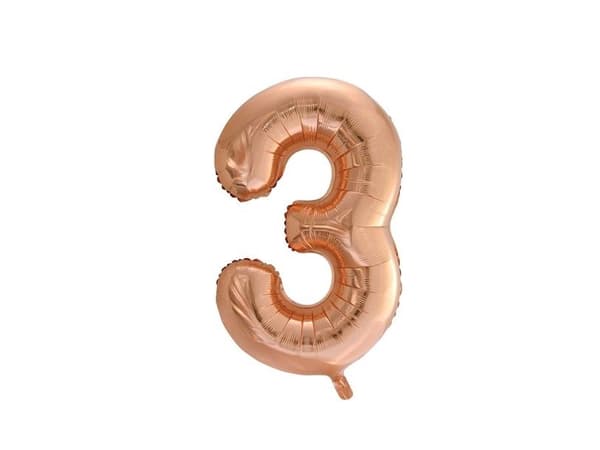 Rose gold folietalballonger, 86 cm