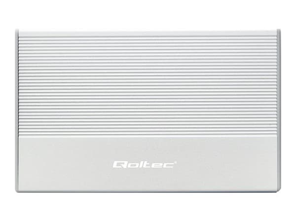 Qoltec - Förvaringslåda - 2.5" - SATA 6Gb/s - USB 3.0 - silver