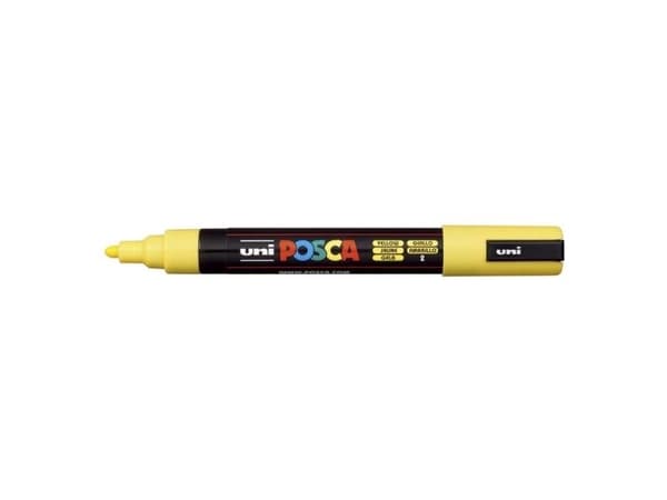 POSCA PC-5M, Gul, Multifärg, 1 färger, Medium, Vattenbaserat bläck, Rundad spets