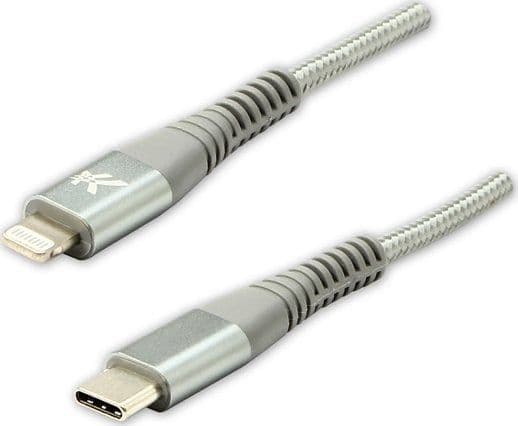 USB-kabel Logo USB-C till Lightning 1 m silver