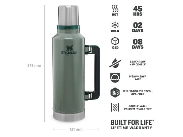 Stanley 10-07934-003, 1,9 l, Grønn, Rustfritt stål, 45 timer, 48 timer, Camping