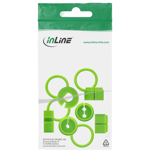 InLine 69927Y, Cable sealing kit, Grön, Silikon, 70 mm, 140 mm, 20 mm