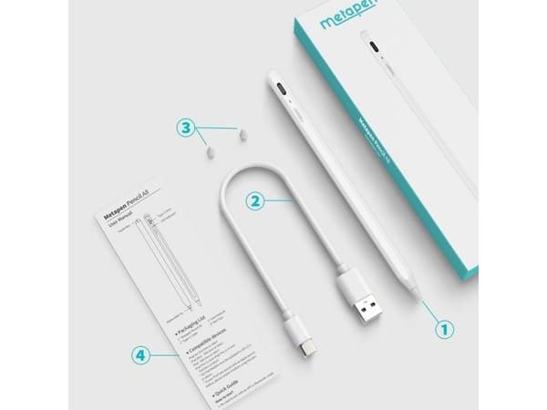 Metapen Pencil A8 for iPad - hvit