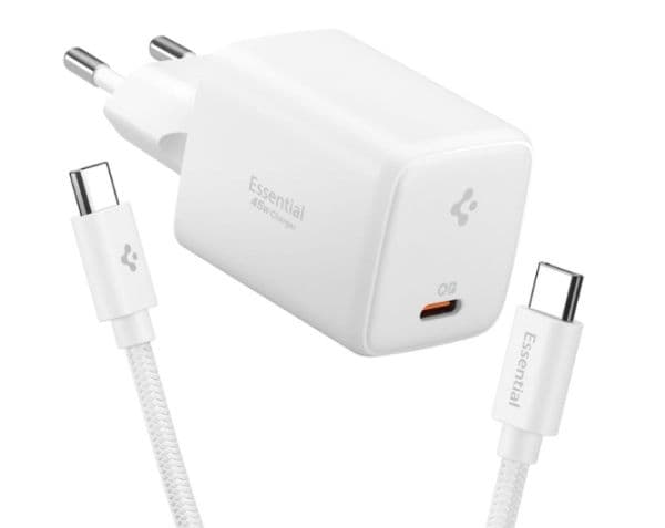 Spigen EE451EU, Innendørs, AC, 1 m, Hvit
