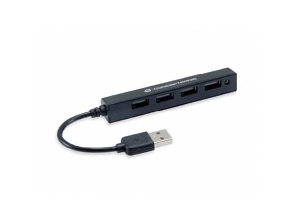 Conceptronic HUBBIES05B, USB 2.0, USB 2.0, 480 Mbit/s, Sort, 0,09 m, China