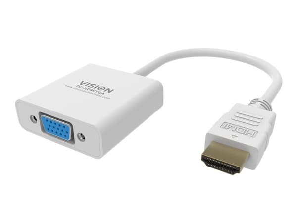 Vision Techconnect - Videotransformator - HDMI - VGA - hvit