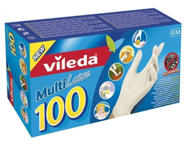Vileda 131845 grå skyddshandskar 100 st (146087)